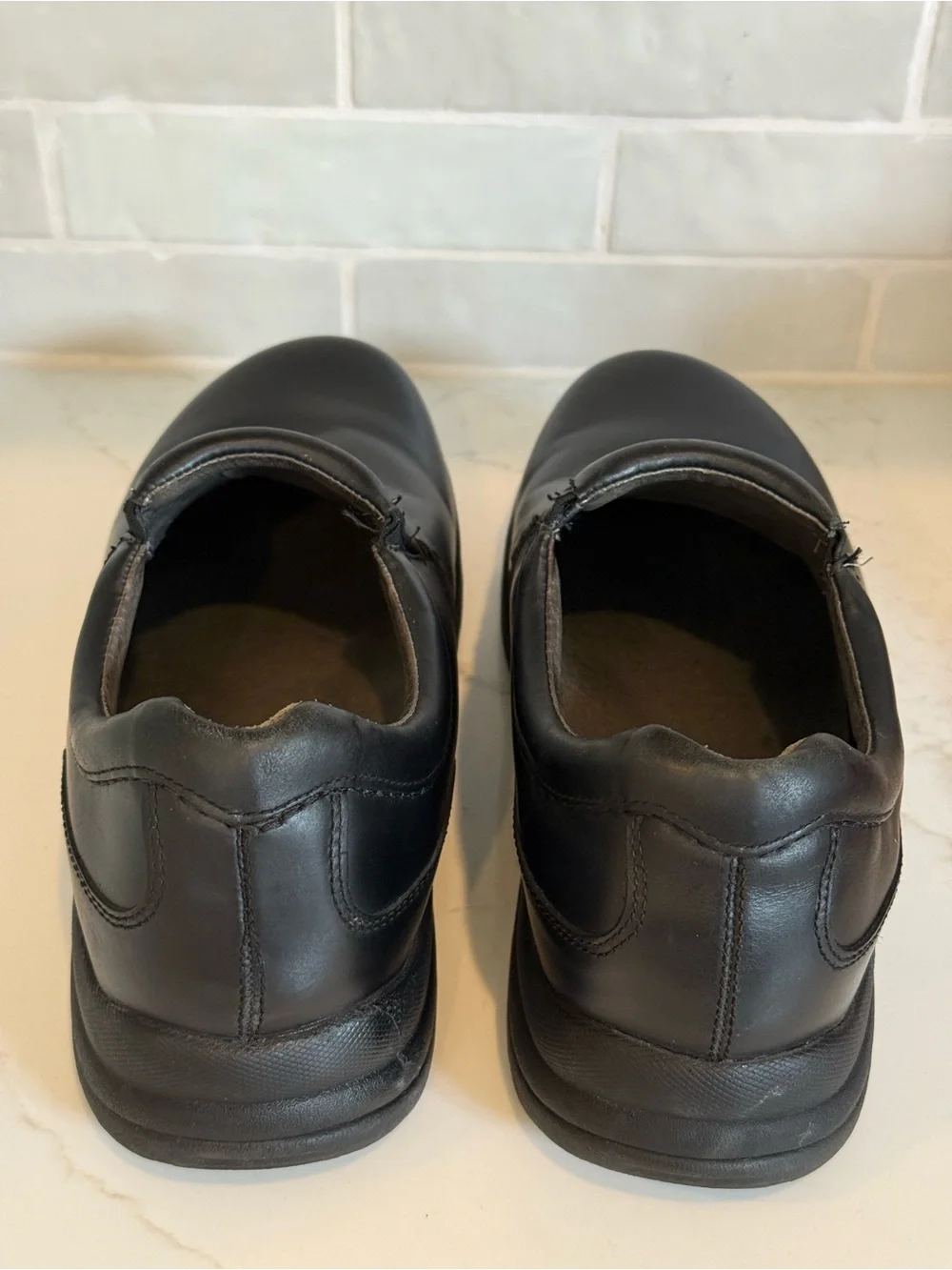 Dansko Black Men's Slip-On Work Loafers